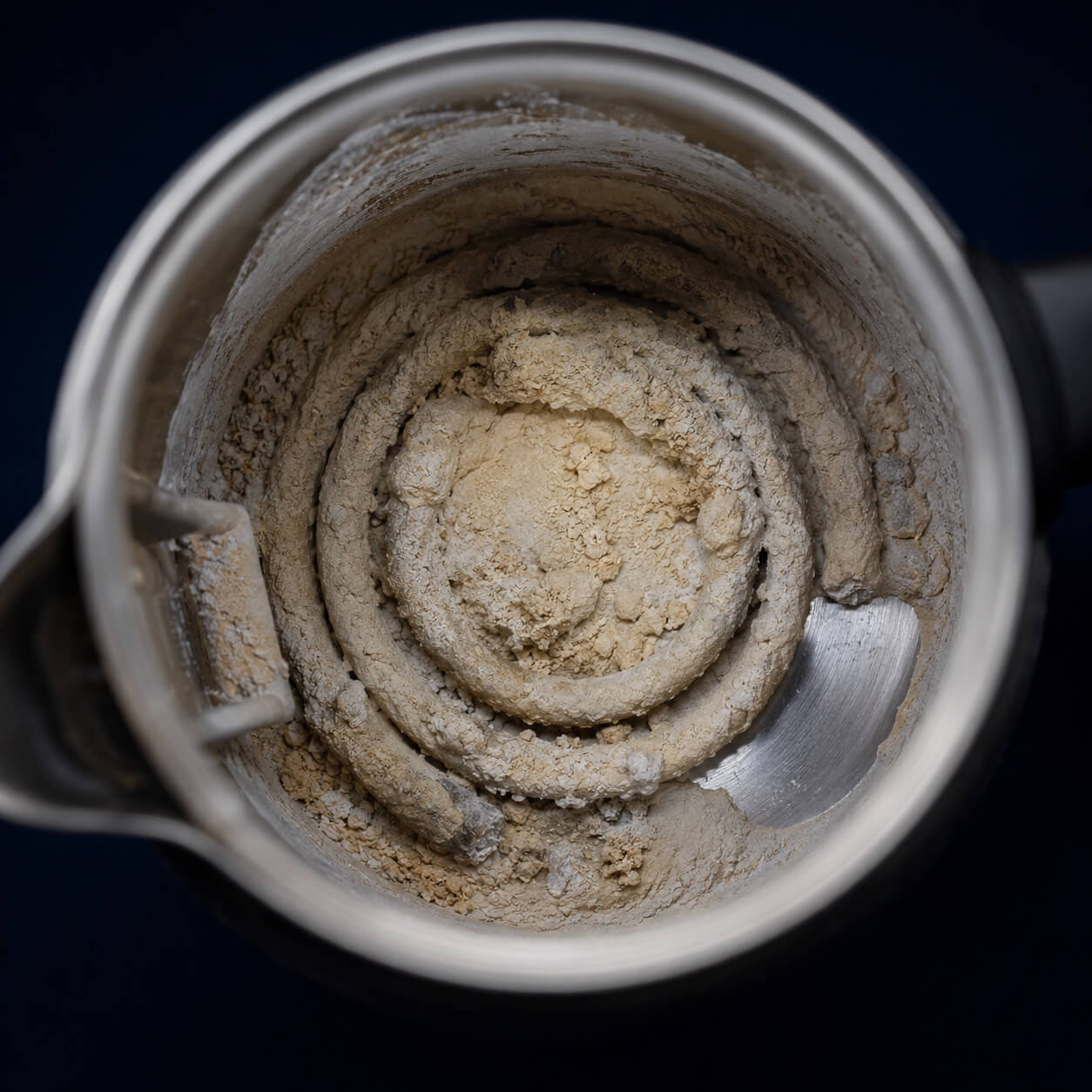 Severe limescale and calcium deposits encrusting the heating element inside a domestic kettle